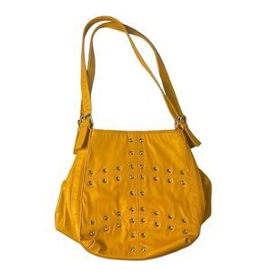 Braciano Yellow Studded Purse